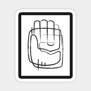 Human hand abstract illustration Magnet