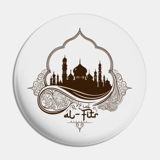 Islamic Mandala Mosque Happy Eid Mubarak Pin