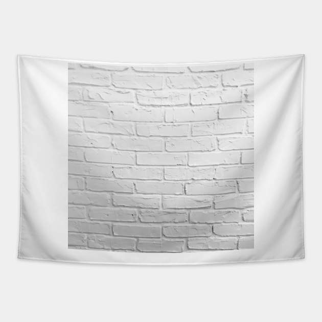 White brick wall hipster design. Tapestry by BlackWhiteBeige