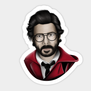 El Profesor La Casa De Papel Stickers Teepublic
