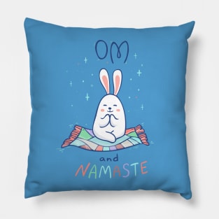 Meditation and Bunny. Om and Namaste Pillow