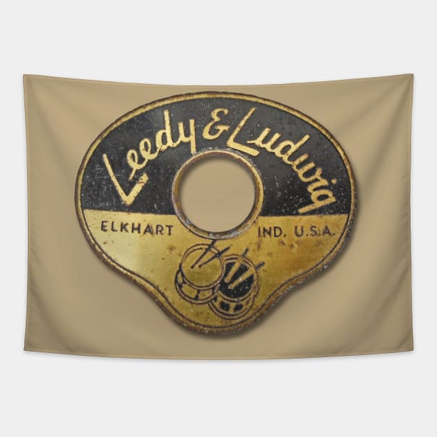 Leedy and Ludwig Retro Drum Badge Tapestry by karutees