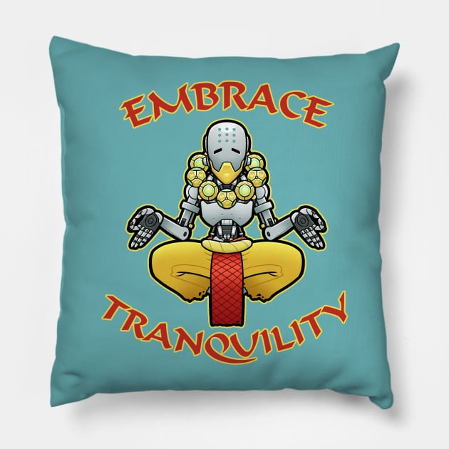 Embrace Tranquility Pillow by Red_Flare_Art