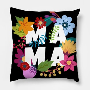 Mama Floral Layers Pattern Pillow