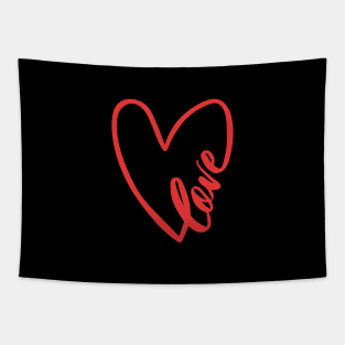 Valentine's Day Love Heart Design Tapestry