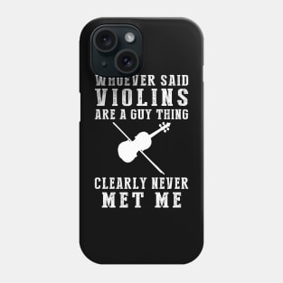 Fiddling Fun: Violin Shatters Gender Norms! Phone Case