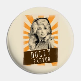 Vintage Aesthetic Dolly Parton 1970s Pin