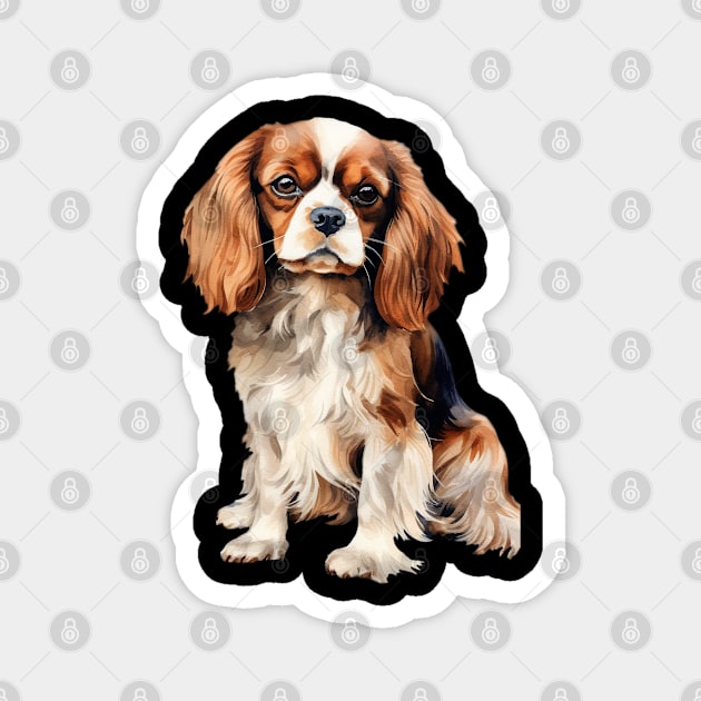 Cavalier King Charles Spaniel Magnet by DavidBriotArt