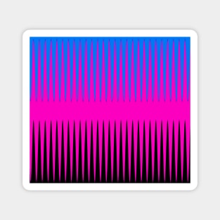 Wave Design Pink Blue and Black Magnet