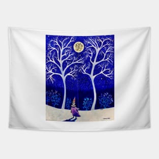 'The Moon is a Balloon Anchored to Promises of the Night' Tapestry