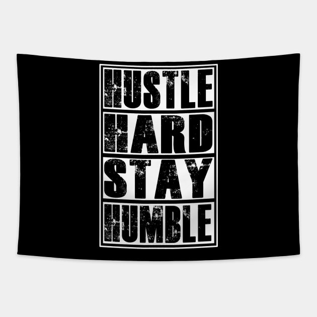 Hustle Hard Stay Humble Entrepreneur Fitness Gym Workout Motivation Tapestry by ChrisWilson