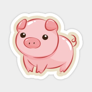 Cute Pink Piggy Design Magnet