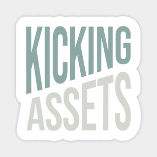 Funny Accounting Pun Kicking Assets Magnet