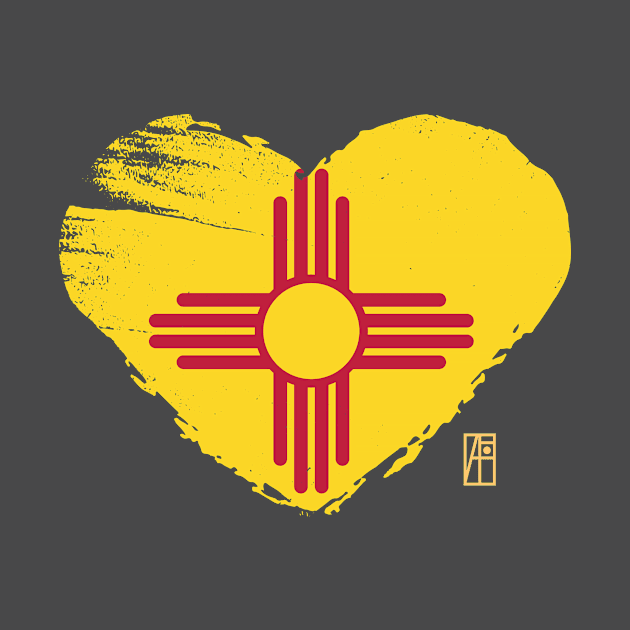 U.S. State - I Love New Mexico - New Mexico Flag by ArtProjectShop