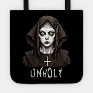 Dark Gothic Satanic Nun Unholy Tote