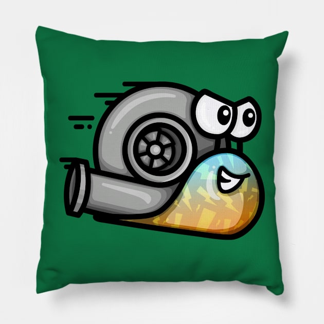 Turbo Snail - Tropical Storm Pillow by hoddynoddy