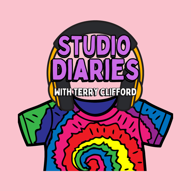 Studio Diaries Tie Dye Shirt with headphones by Studio Diaries