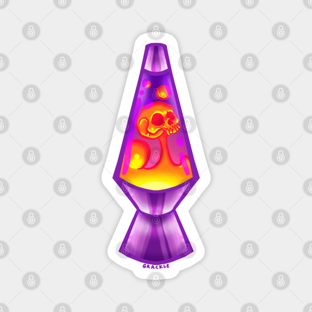 Groovy Ghoul Lava Lamp (Warm Version) Magnet by Jan Grackle