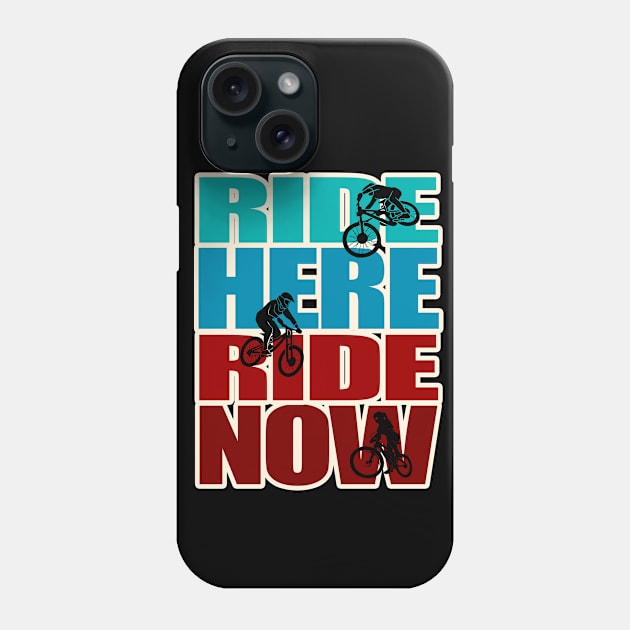 Ride her Ride Now Bicycle Bike MTB BMX Phone Case by BIGUP