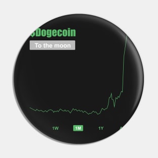 Dogecoin to the moon Pin