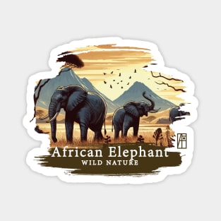 African Elephant - WILD NATURE - ELEPHANT -7 Magnet