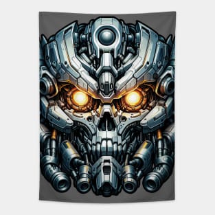 Biomech Skull S01 D49 Tapestry