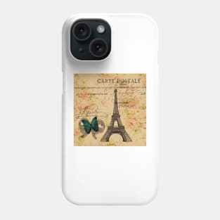 vintage butterfly paris eiffel tower fashion Phone Case