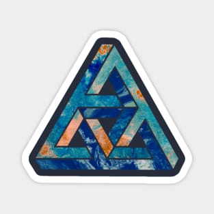 impossible triangle blue Magnet