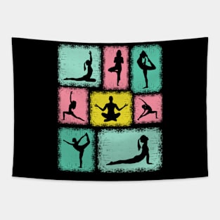 Namaste Chakra Meditation Poses In Yoga Tapestry