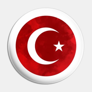 Watercolor Turkish Flag Pin