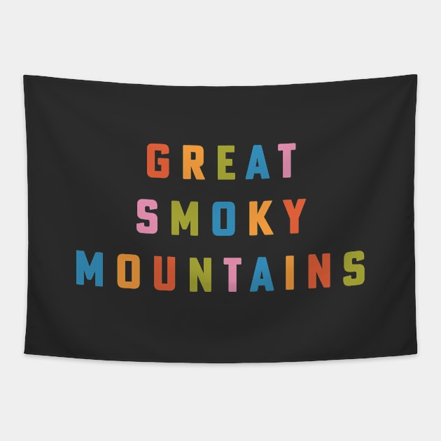 Great Smoky Mountains National Park Rainbow Type Colors Tapestry by PodDesignShop