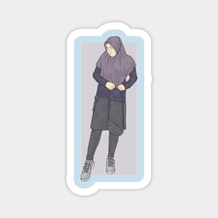 Hijab Girl Sport Magnet