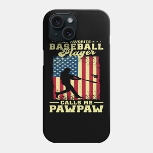 My Favorite Baseball Player Calls Me Pawpaw Father's day Phone Case