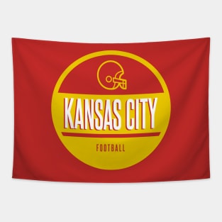 Kansas city retro football Tapestry