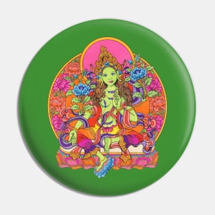 Green Tara, Sunrise Style Pin