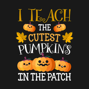 Halloween Shirt Pre-K Teacher Tshirt Cutest Pumpkins Gift T-Shirt