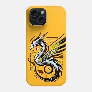 Silver Punk Dragon Cyber Punk Cool Dragon Design Phone Case