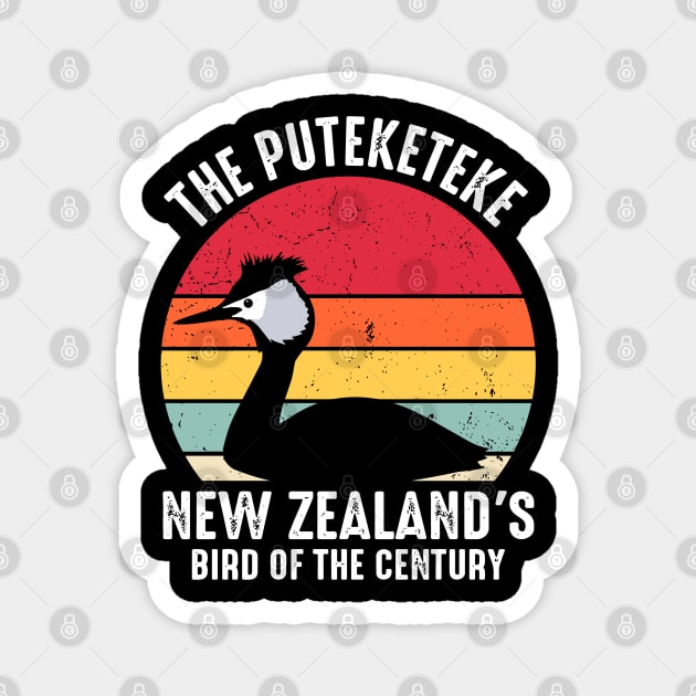 Funny Puteketeke New Zealand's Bird Of The Century Vintage Magnet by rhazi mode plagget
