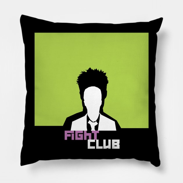 Fight club green Pillow by Clathrus