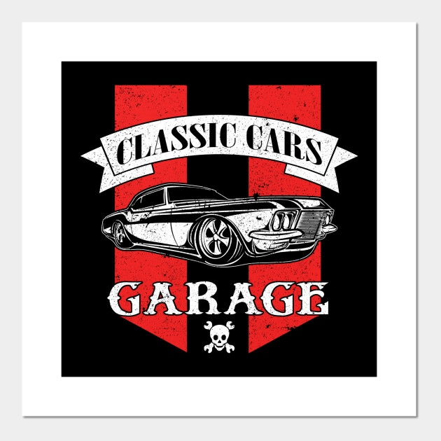 Classic Cars Garage Classic Car Collector Poster E Stampa