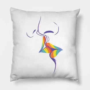 Rainbow Kiss Pillow