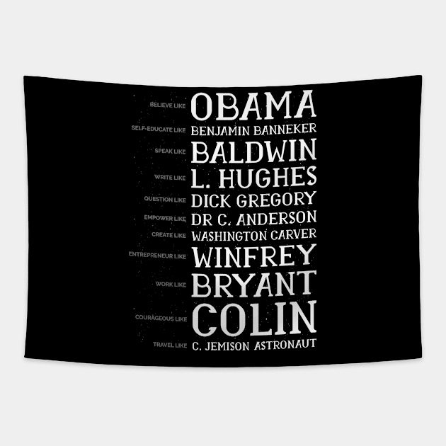 Black History Month BLM Obama Gift Tapestry by qwertydesigns