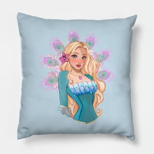 Peacock Princess Pillow