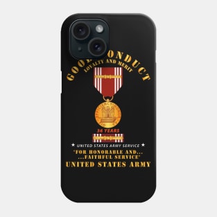 Army - Good Conduct w Medal w Ribbon - 36  Years Phone Case