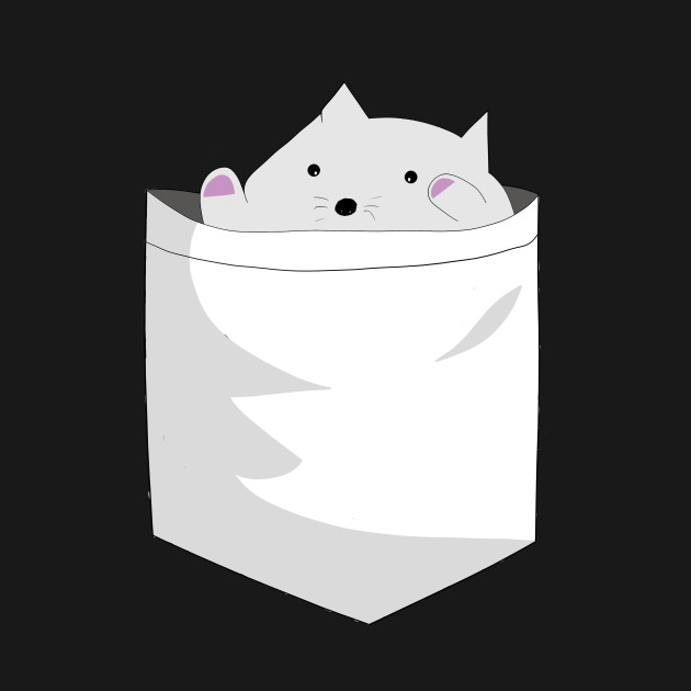 Kitty In The Breast Pocket Cat Meow Cat T Shirt Teepublic