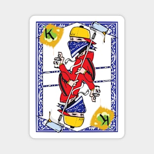 The King Graffiti Playing card Magnet