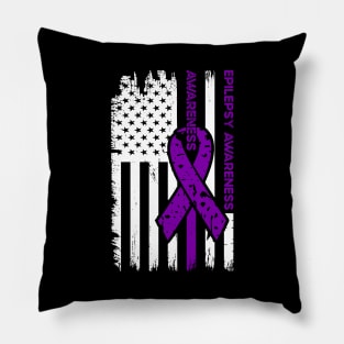 Epilepsy Awareness Epilepsy Awareness Flag Pillow