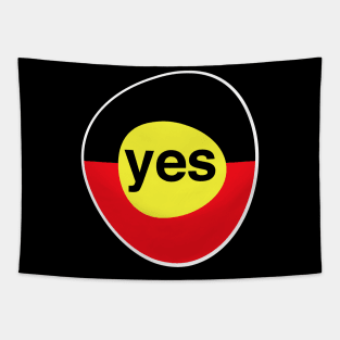 Yes to The Voice to Parliament Referendum Australia Aboriginal and Torres Straight Islander Tapestry