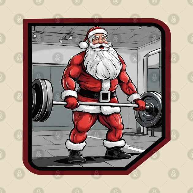 Santa Claus Deadlift by Ilustradamus