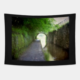 A view through the Canal Bridge Tapestry